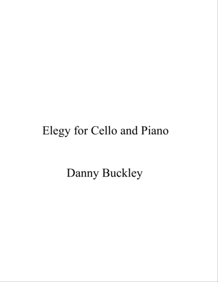 Elegy Piano scores gallery preview page 1