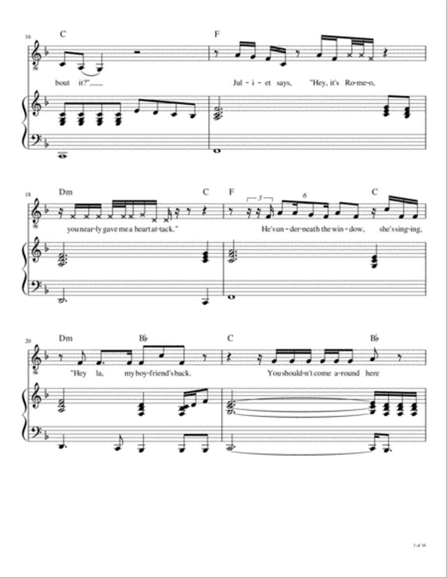 Romeo And Juliet Voice scores gallery preview page 4
