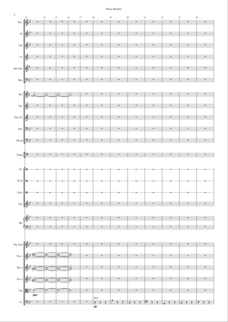 Danse Macabre Danse Macabre Full Orchestra scores gallery preview page 2