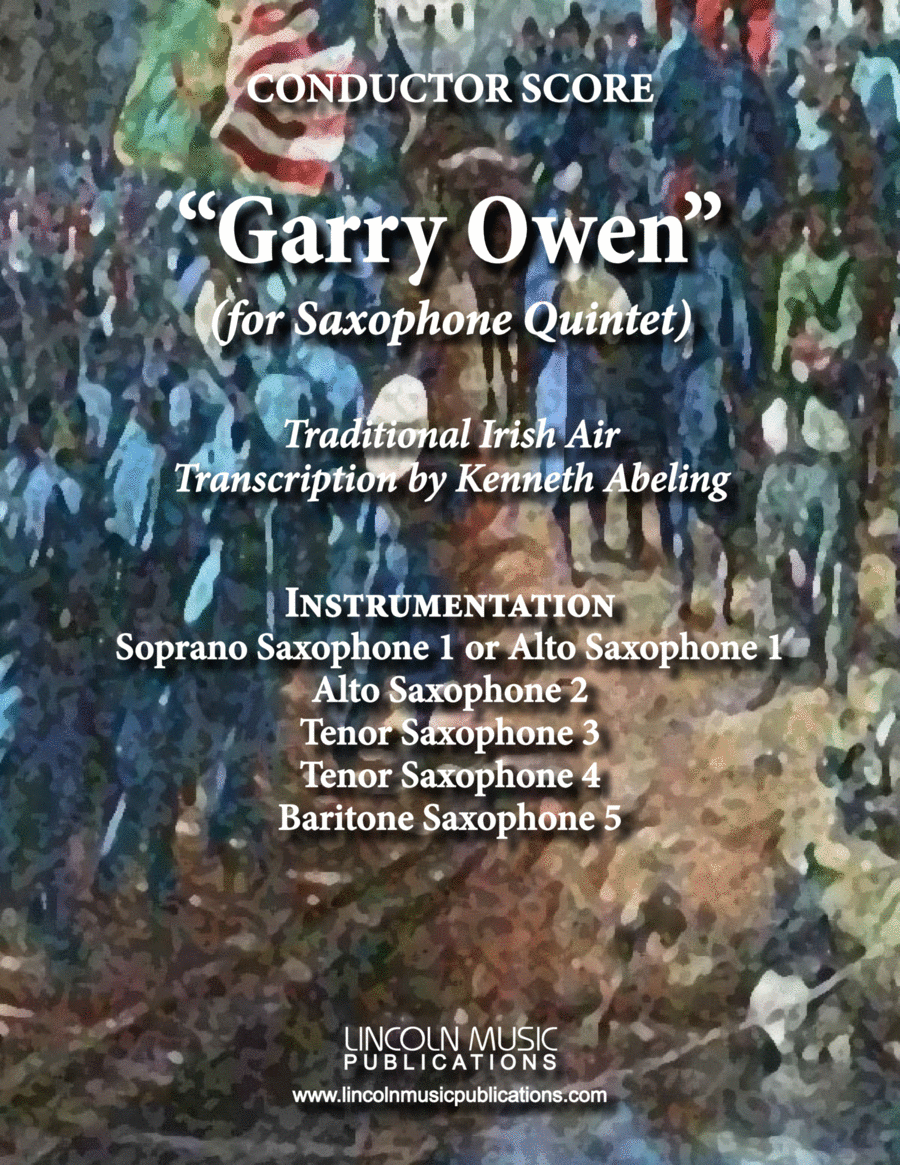March - Garry Owen (for Saxophone Quintet SATTB or AATTB) image number null