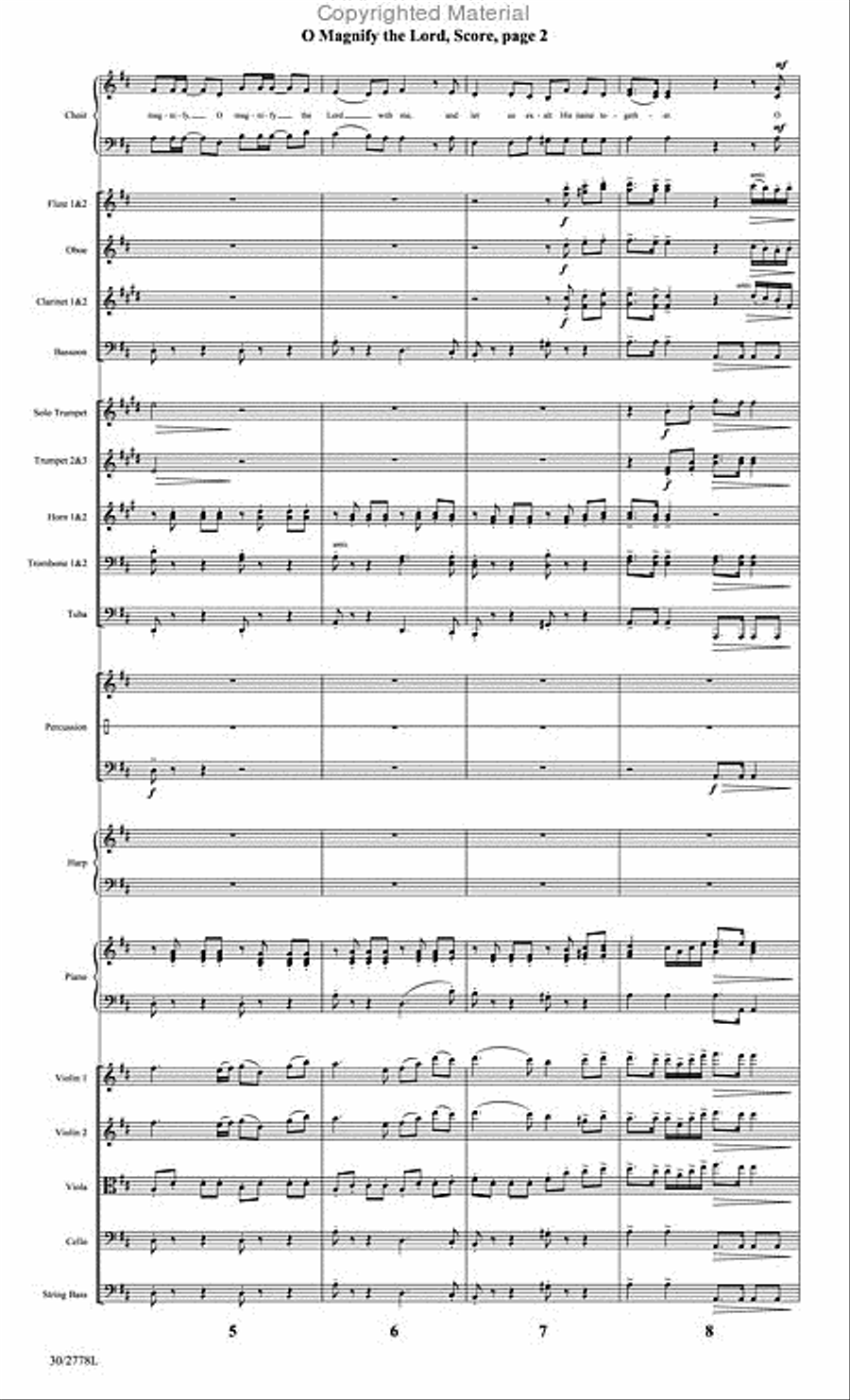 O Magnify the Lord - Orchestral Score and CD with Printable Parts Choir scores gallery preview page 3