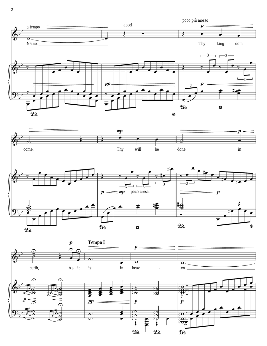 The Lord's Prayer Piano, Vocal scores gallery preview page 2