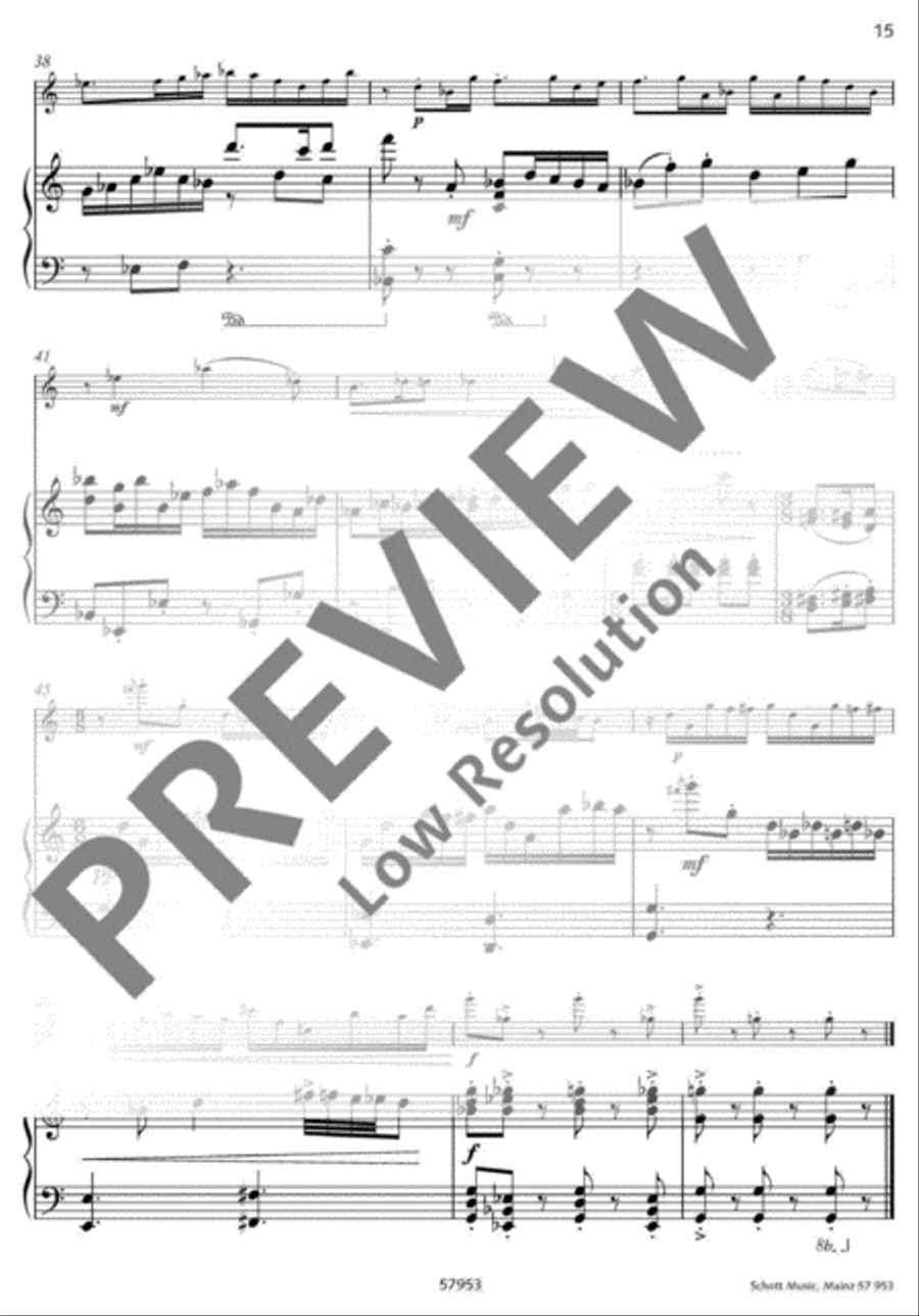 Trois pièces pittoresques Flute Solo scores gallery preview page 16