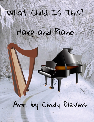 Book cover for What Child Is This? for Piano and Harp Duet