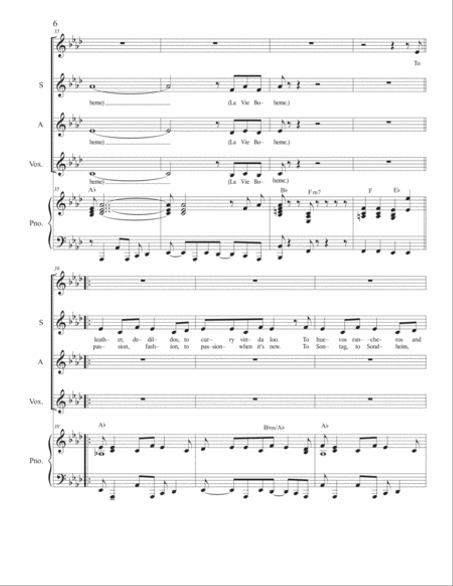 La Vie Boheme Small Ensemble scores gallery preview page 6