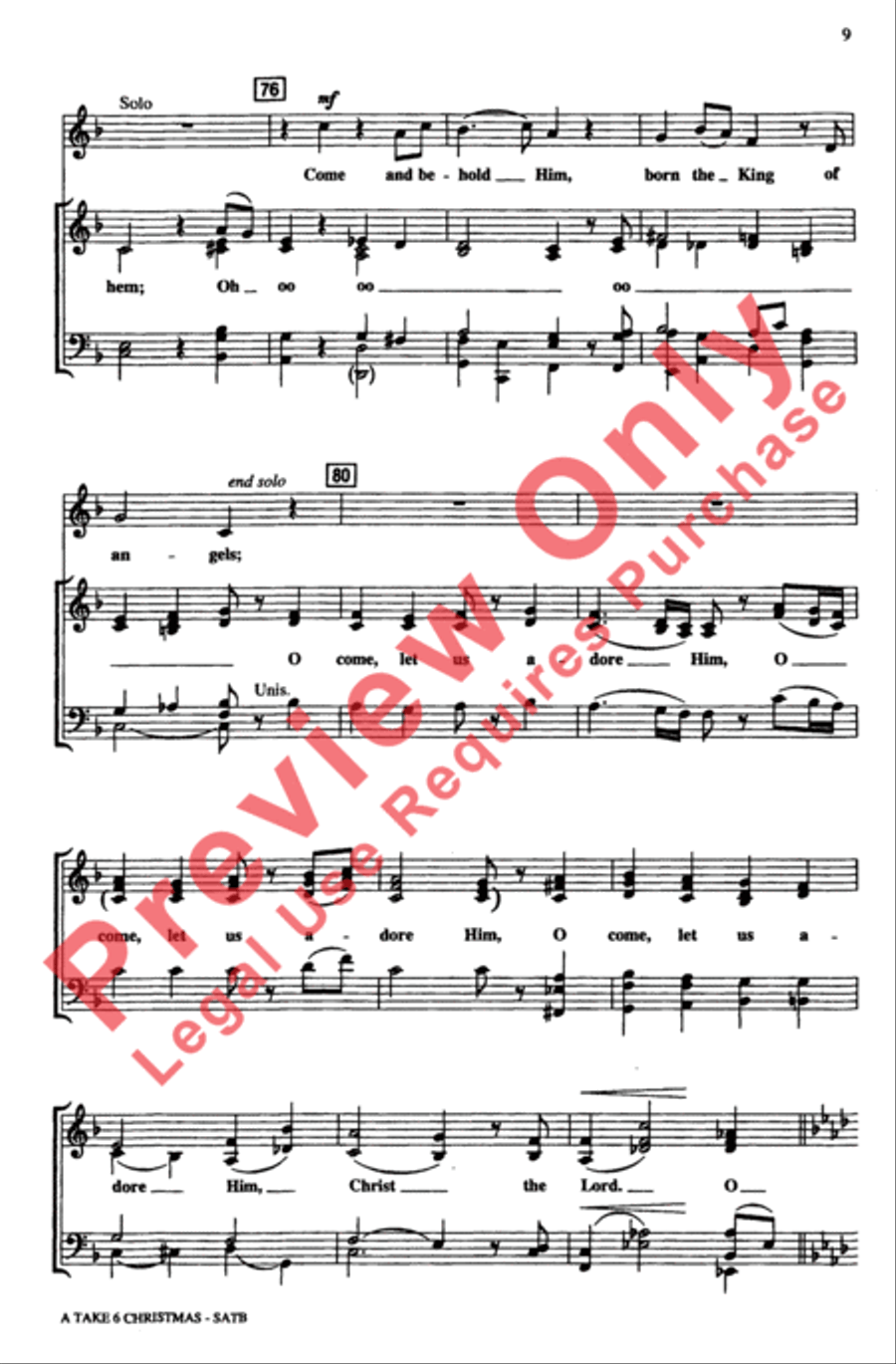Take 6 Christmas 4-Part scores gallery preview page 9