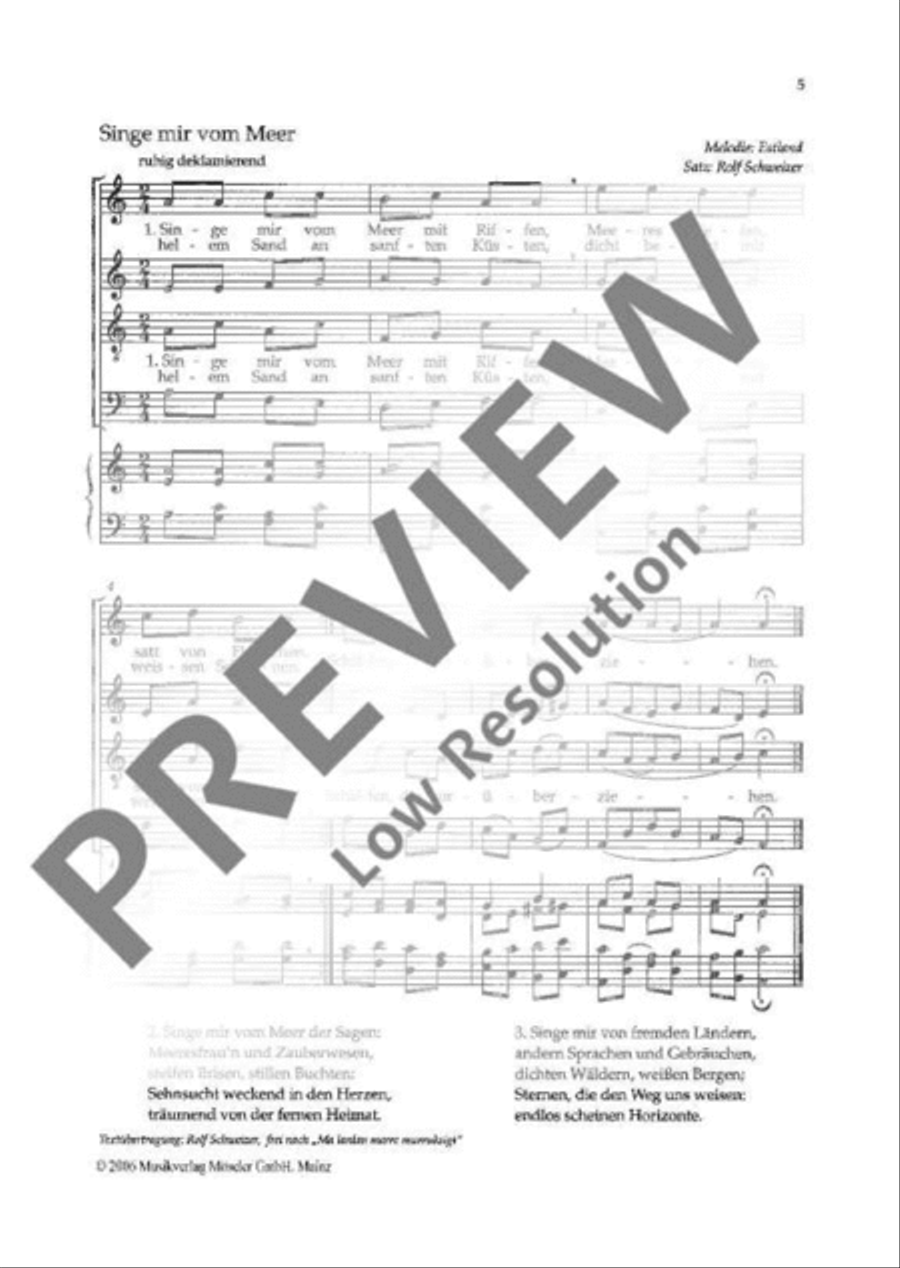 Five Baltic folk songs Five Baltic folk songs 4-Part scores gallery preview page 6