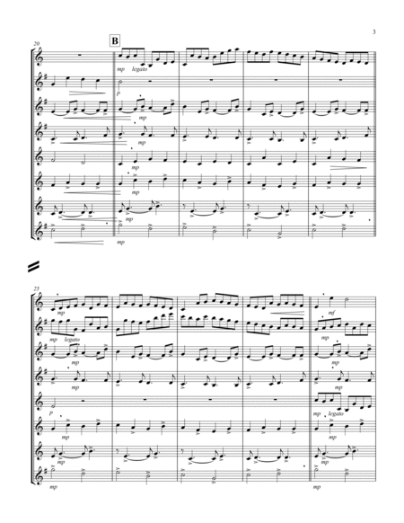 Canon (Pachelbel) (Bb) (Saxophone Octet - 1 Sop, 3 Alto, 3 Tenor, 1 Bari) (1 Sop, 1 Alto, 1 Tenor le image number null