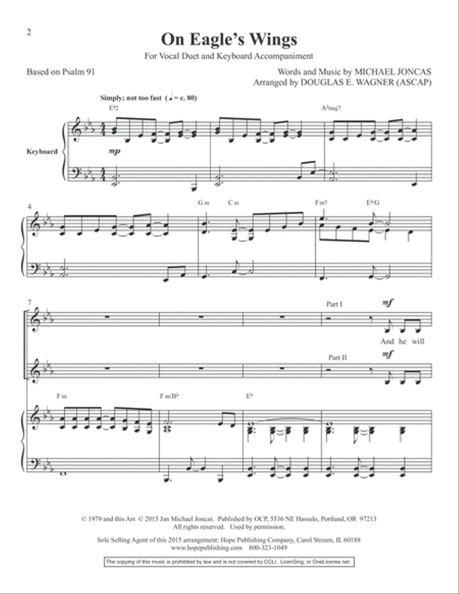 On Eagle's Wings Choir scores gallery preview page 3