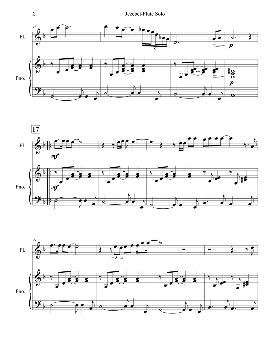 Jezebel Jezebel Flute scores gallery preview page 4