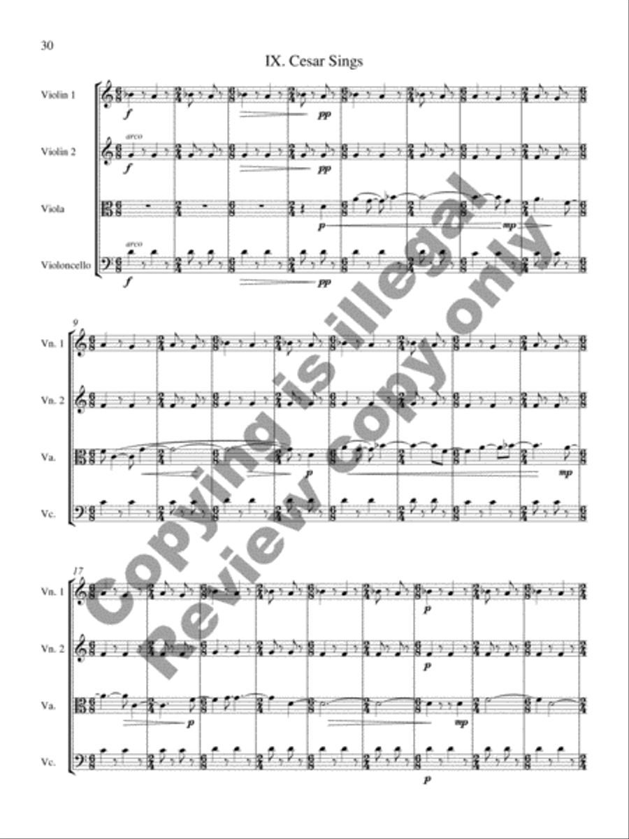String Quartet No. 5 (Bel Canto) String Quartet scores gallery preview page 34