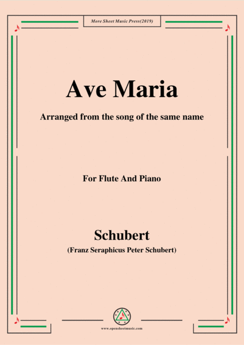 Schubert-Ave maria,for Flute and Piano image number null