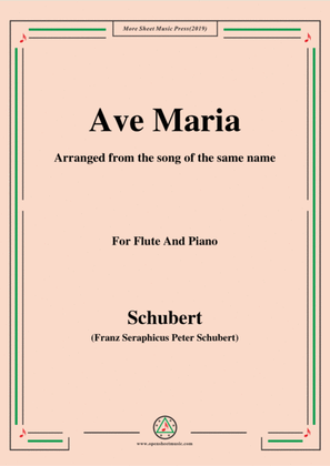 Book cover for Schubert-Ave maria,for Flute and Piano