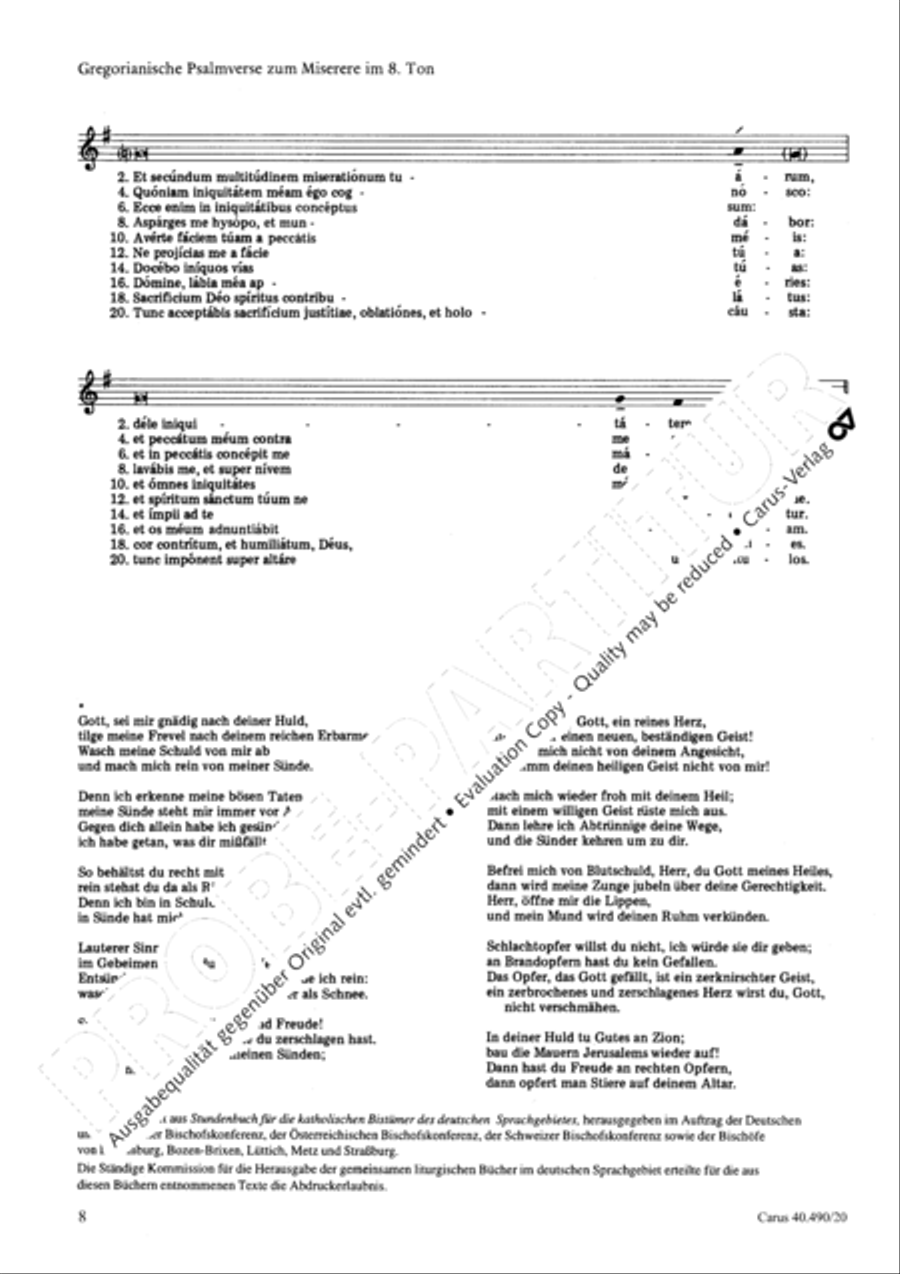 Miserere Choir scores gallery preview page 9