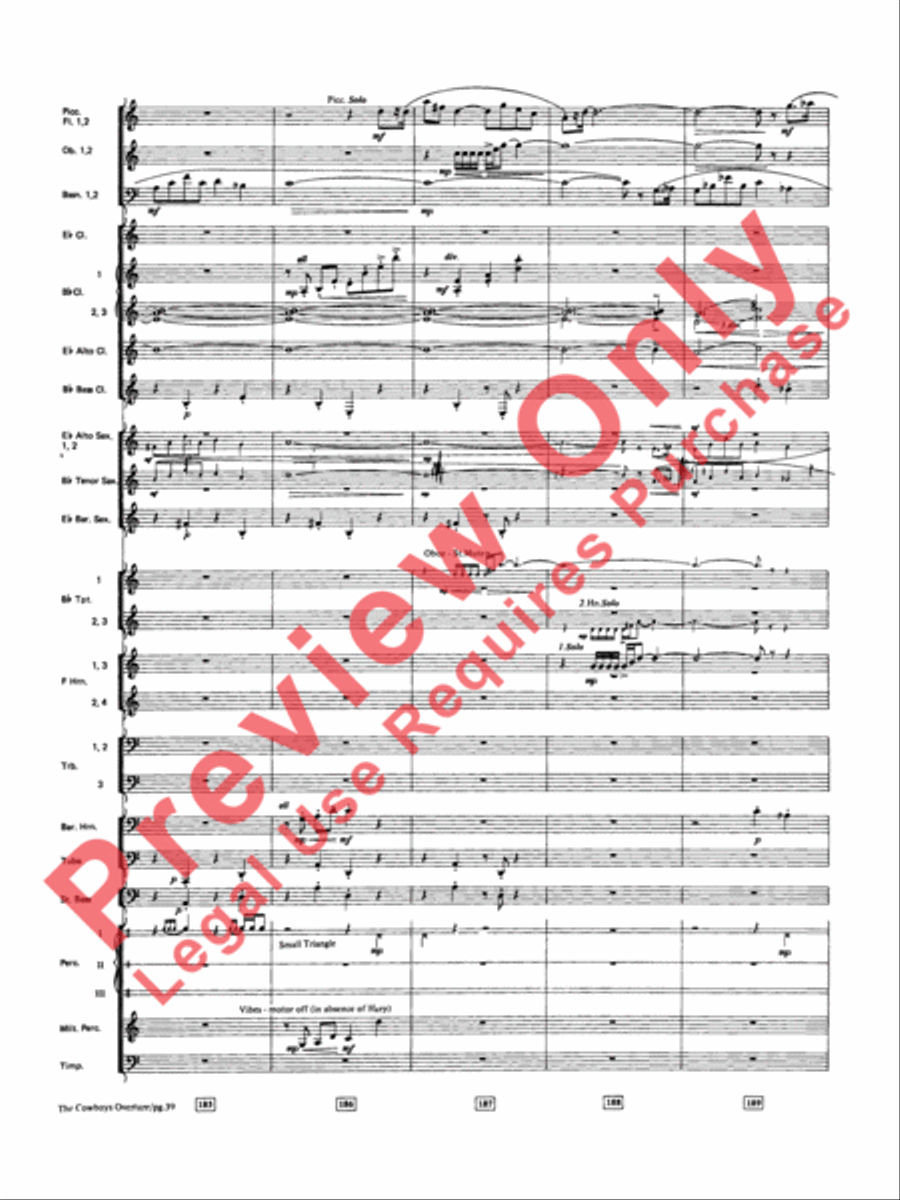 The Cowboys Concert Band scores gallery preview page 40
