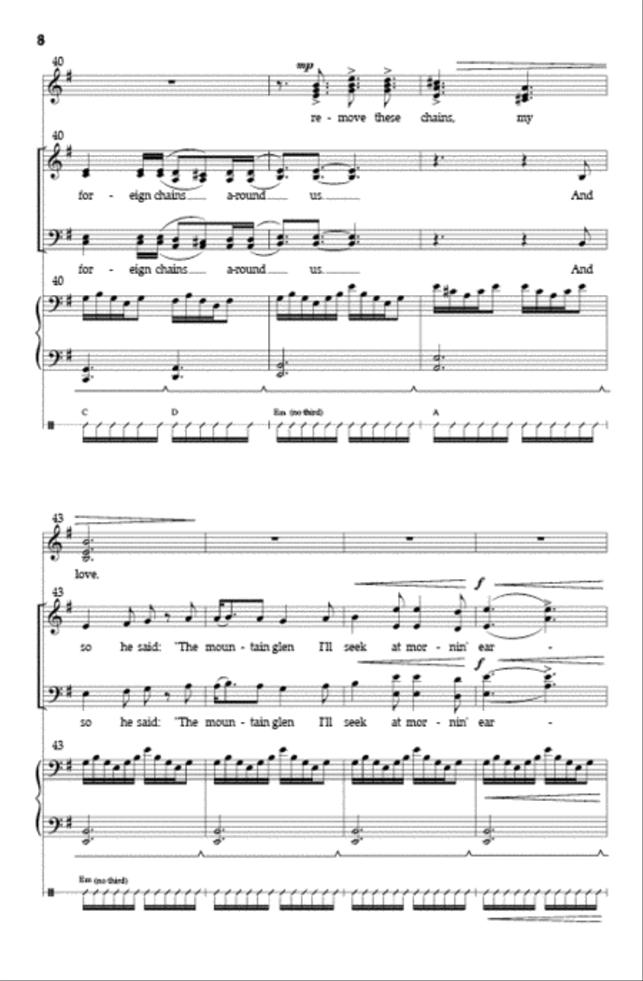 The Wind That Shakes the Barley (SSATB) SSATB scores gallery preview page 7