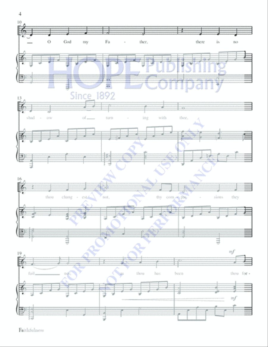 Faithfulness Faithfulness 4-Part scores gallery preview page 4