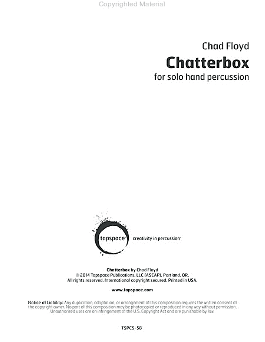 Chatterbox Chatterbox Percussion scores gallery preview page 2