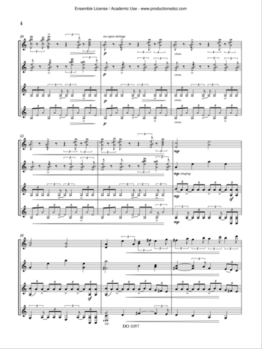 One 4 All 4 One Guitar Ensemble scores gallery preview page 4