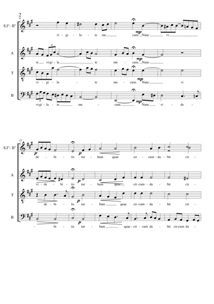 Tristis est anima mea- Choir SATB a cappella image number null