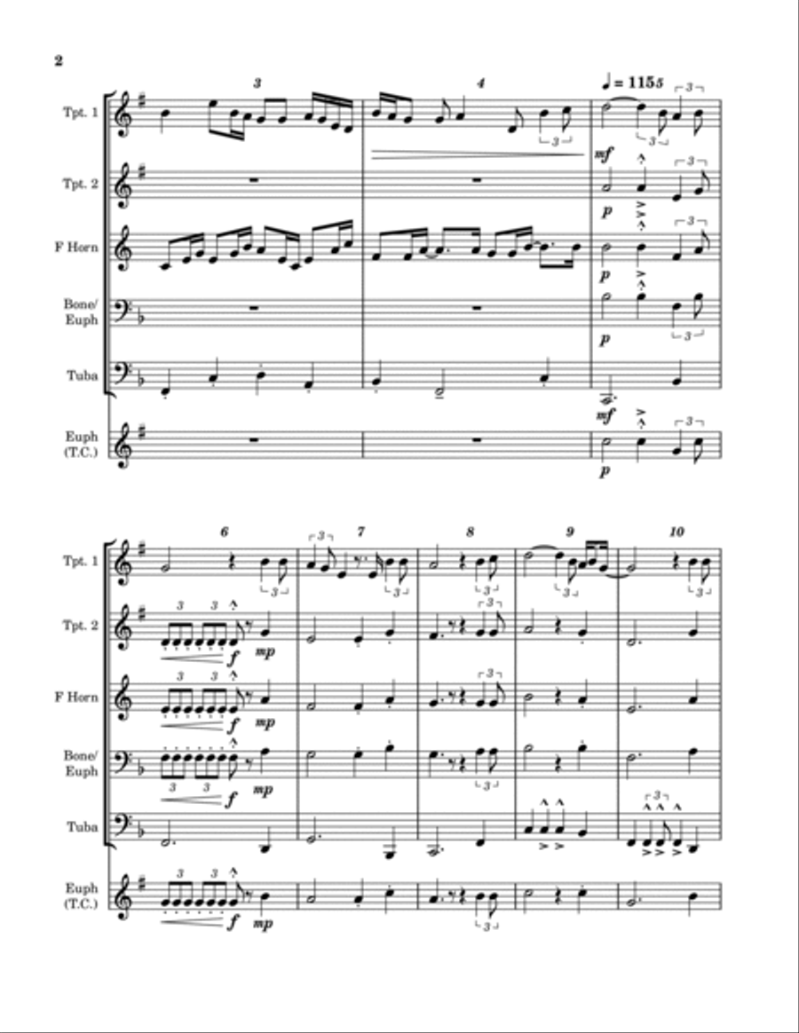 Octopus's Garden Octopus's Garden Baritone Horn TC scores gallery preview page 2