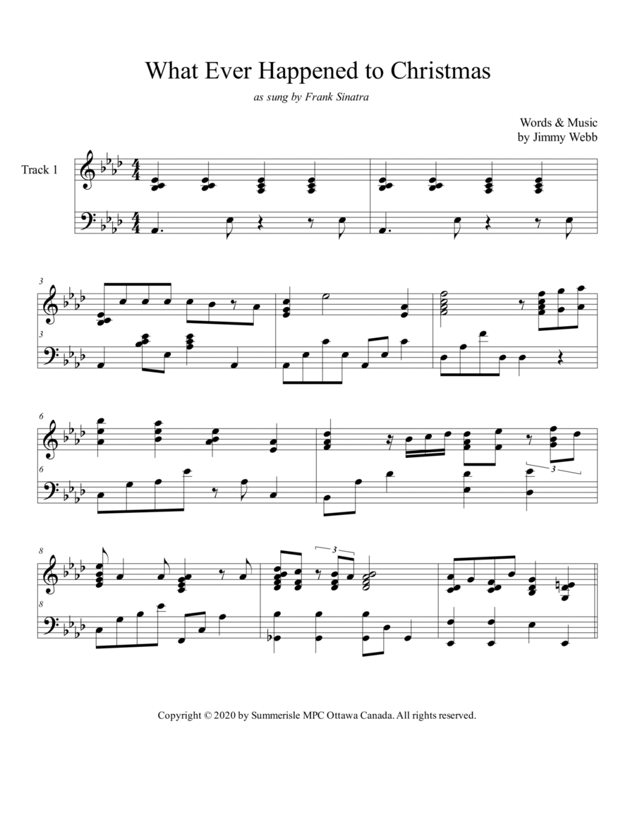 Whatever Happened To Christmas Piano Solo scores gallery preview page 1