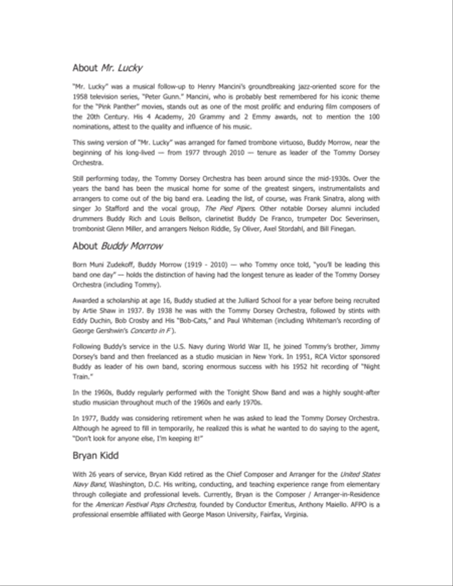 Mr. Lucky Jazz Ensemble scores gallery preview page 2