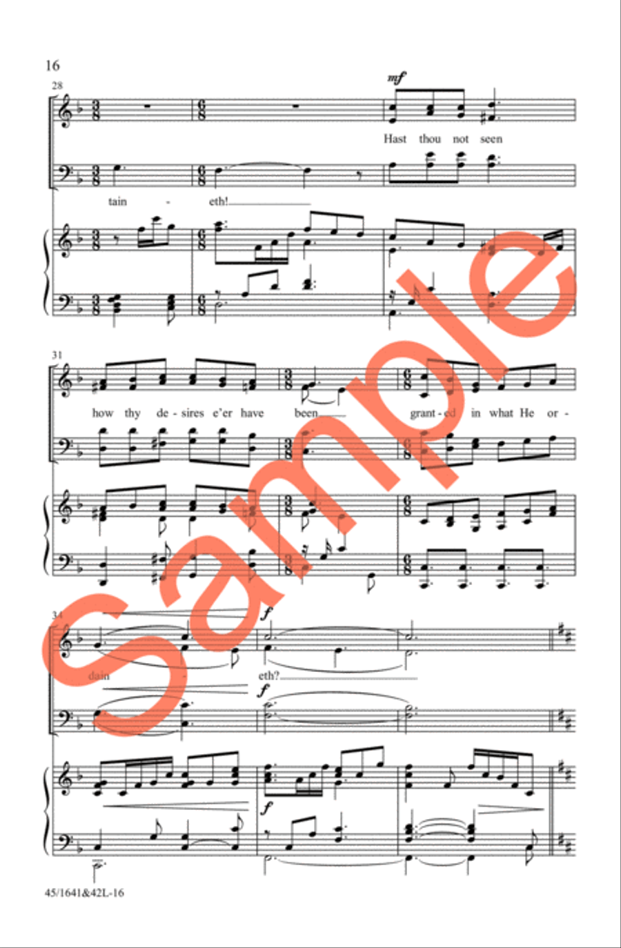 A Festival of Hymns SATB 4-Part scores gallery preview page 16