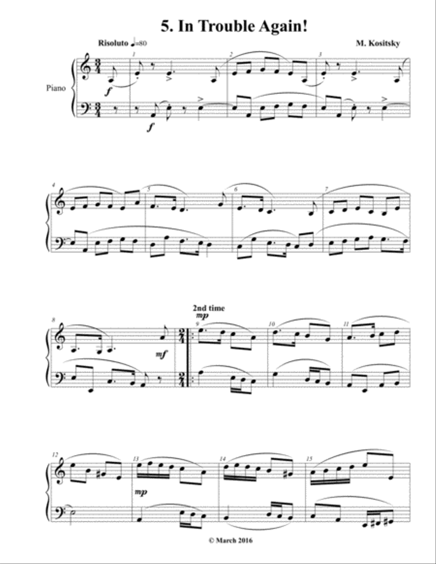 5. In Trouble Again! 5. In Trouble Again! Piano Solo scores gallery preview page 2