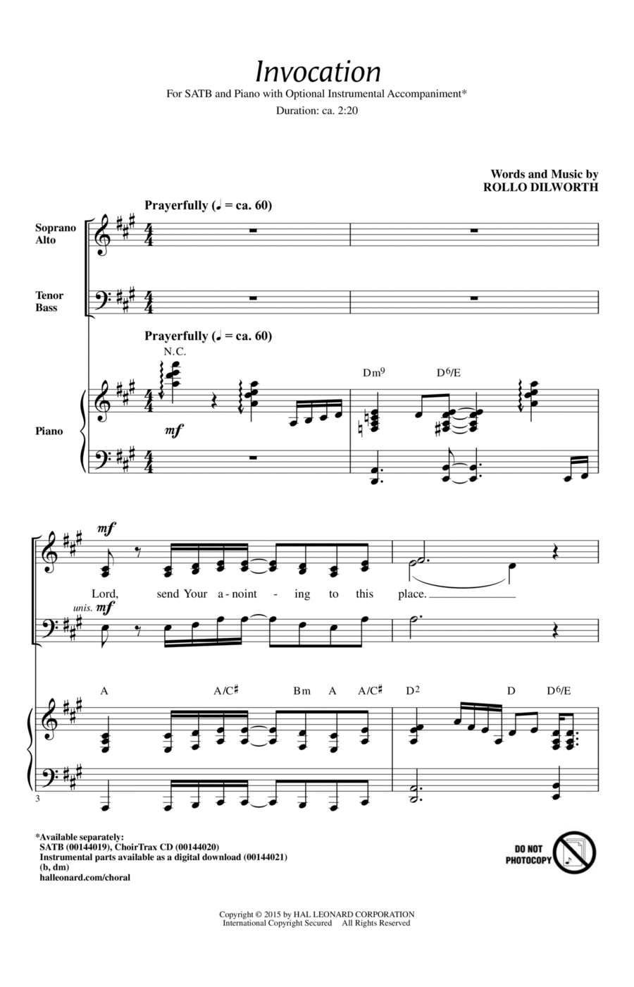 Invocation 4-Part scores gallery preview page 1