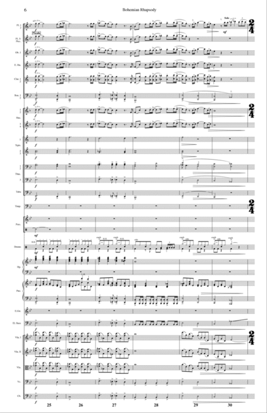 Bohemian Rhapsody Full Orchestra scores gallery preview page 6