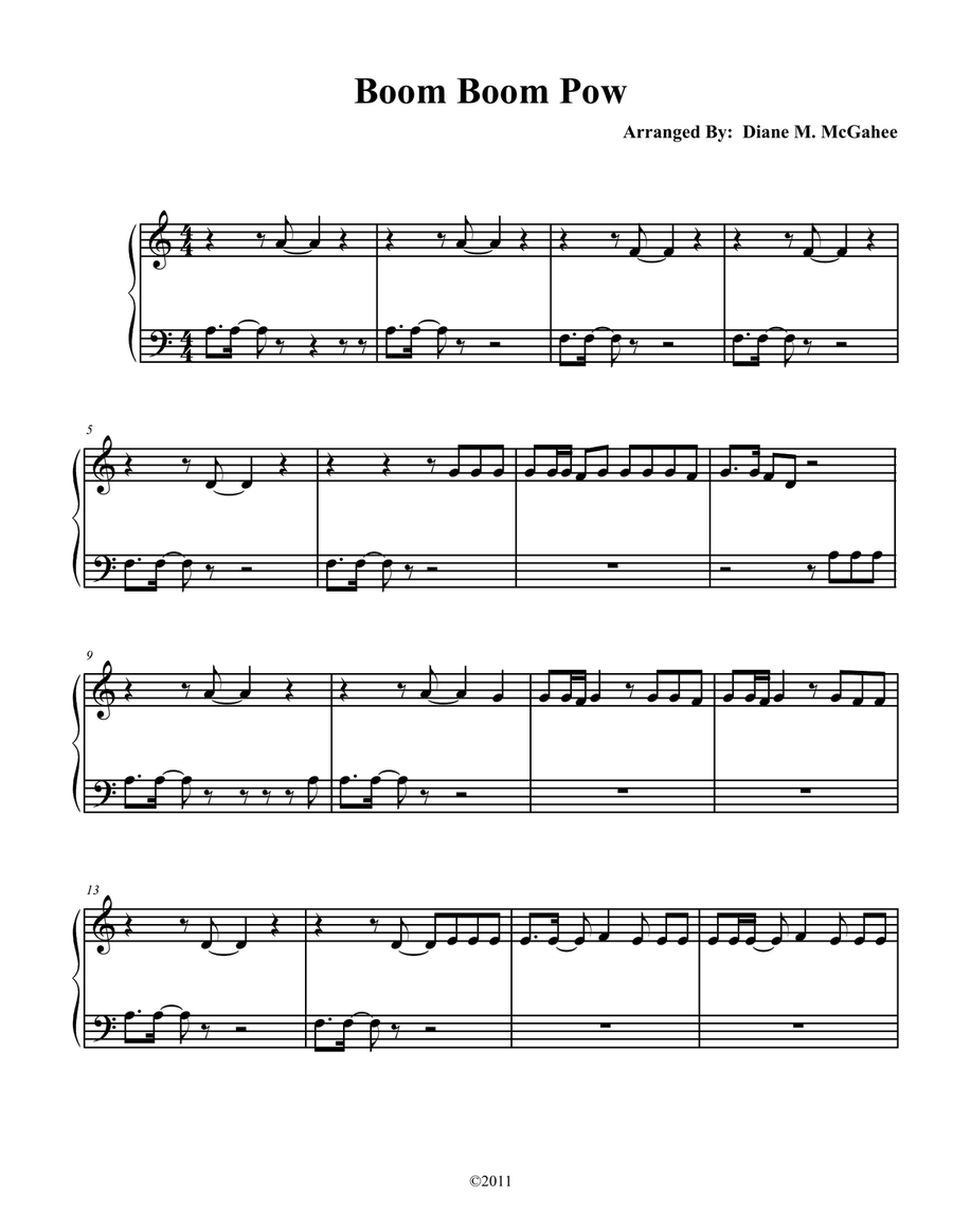 Boom Boom Pow Small Ensemble scores gallery preview page 1