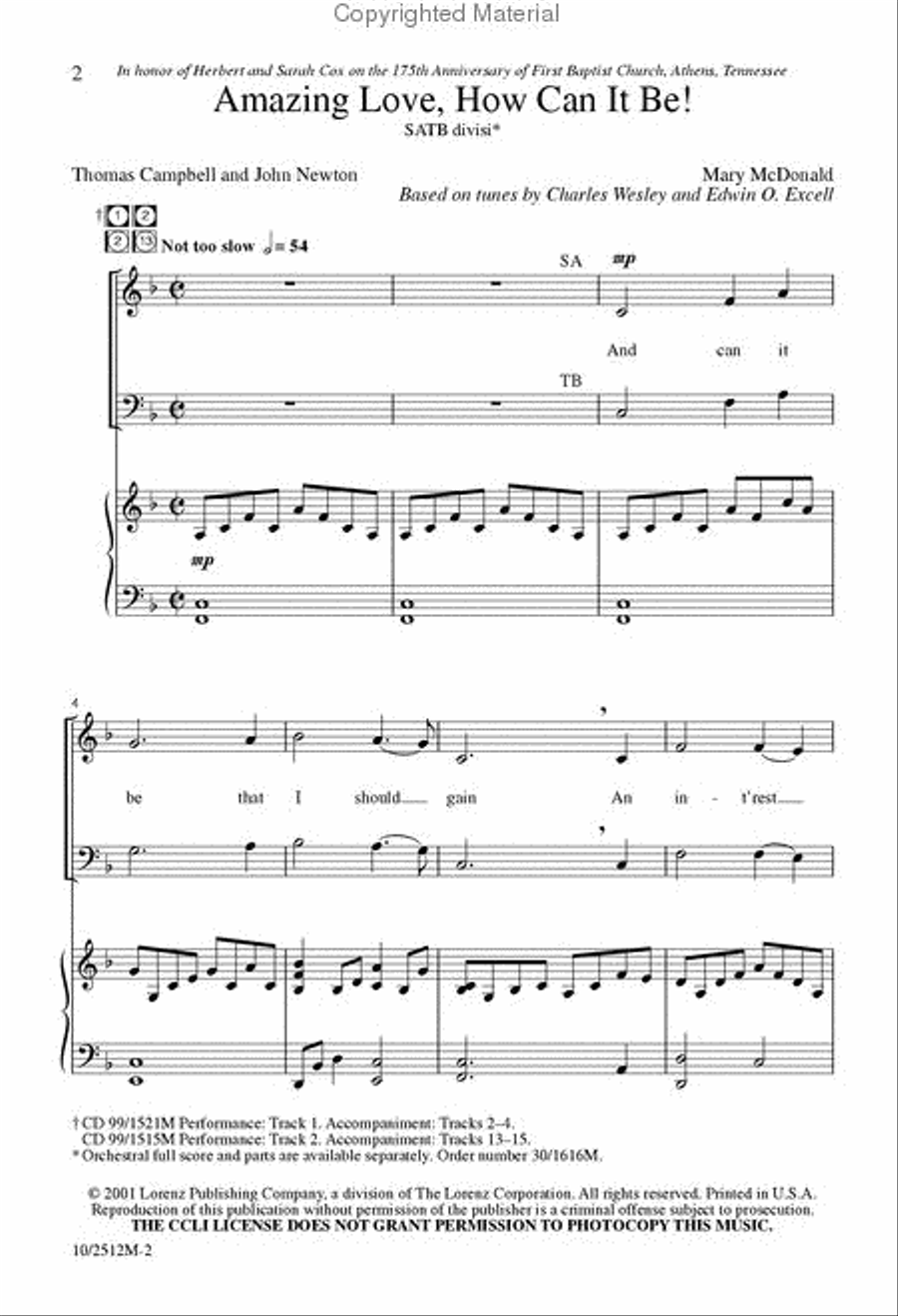 Amazing Love, How Can It Be? Divisi scores gallery preview page 2