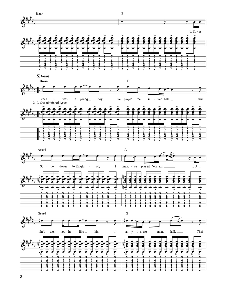 Pinball Wizard Acoustic Guitar scores gallery preview page 2