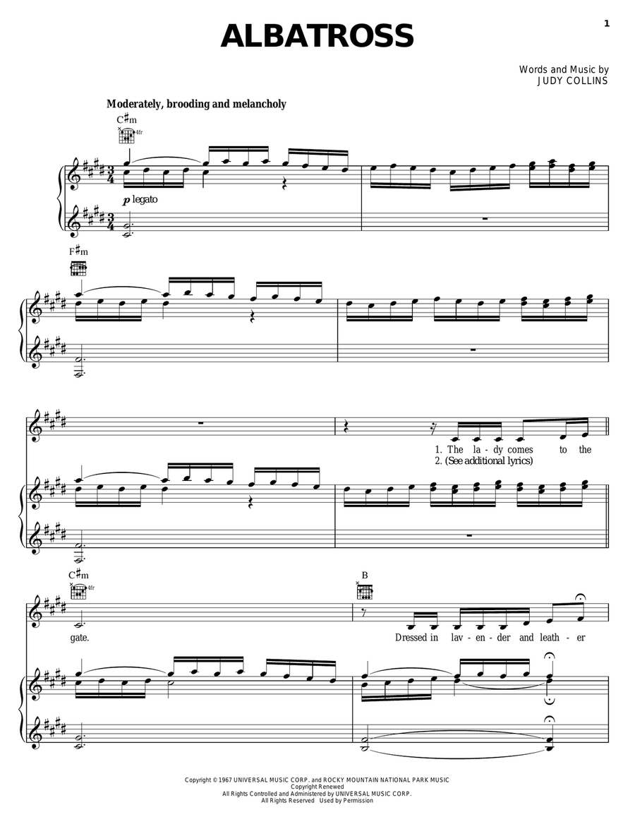 Albatross Albatross Piano, Vocal, Guitar scores gallery preview page 1