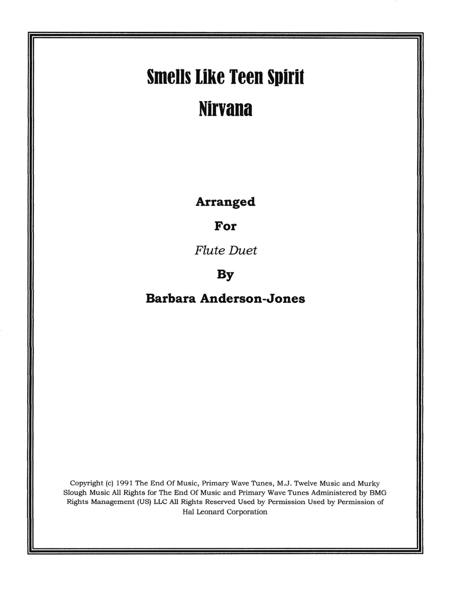 Smells Like Teen Spirit Flute Duet scores gallery preview page 1