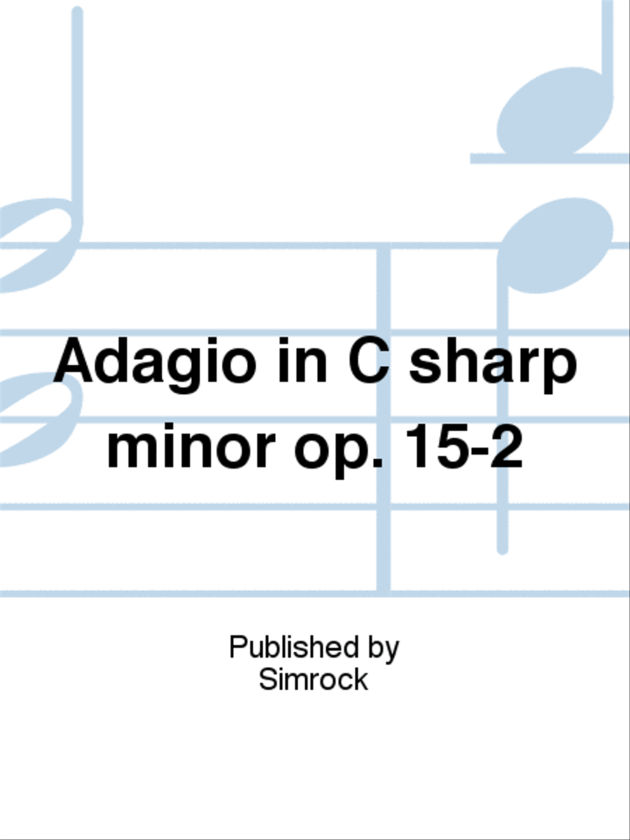 Adagio in C sharp minor op. 15-2 Organ scores gallery preview page 1