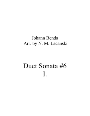 Book cover for Duet Sonata #6 Movement 1 Andante