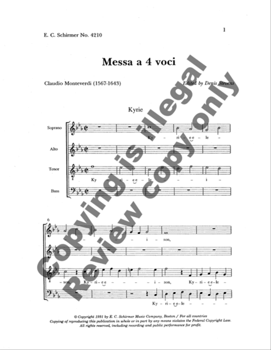 Messa a 4 voci 4-Part scores gallery preview page 10