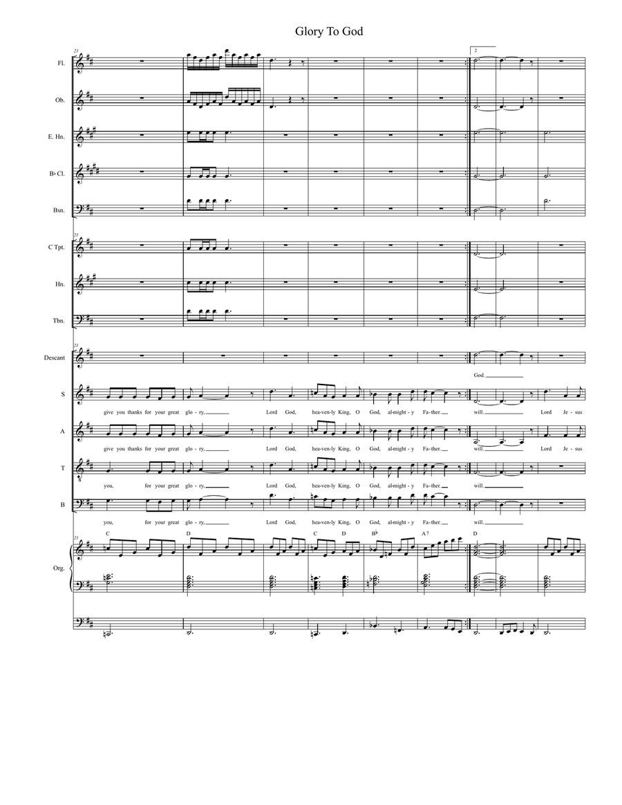Mass of God the Father (Full Score) 4-Part scores gallery preview page 6