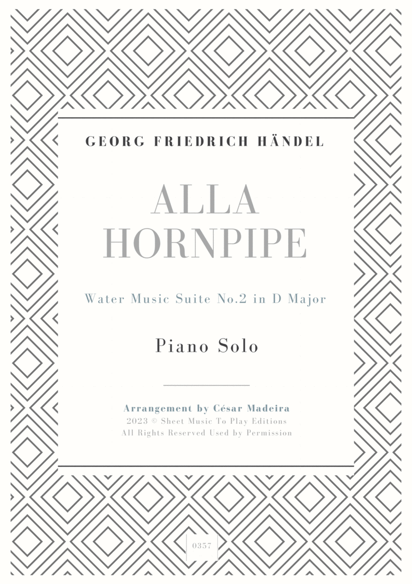 Alla Hornpipe by Handel - Piano Solo (Full Score) image number null
