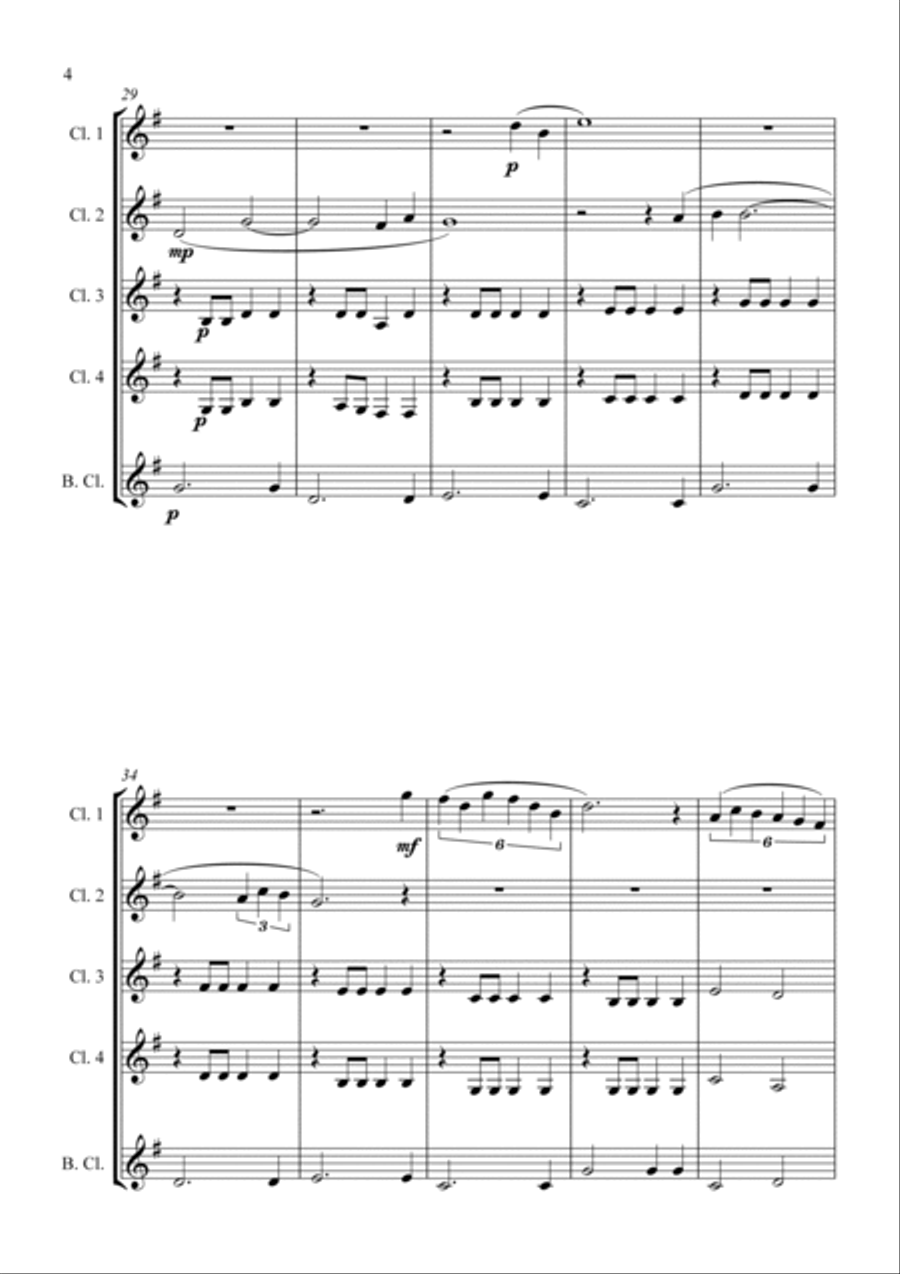 Time To Say Goodbye Time To Say Goodbye Clarinet Quintet scores gallery preview page 6