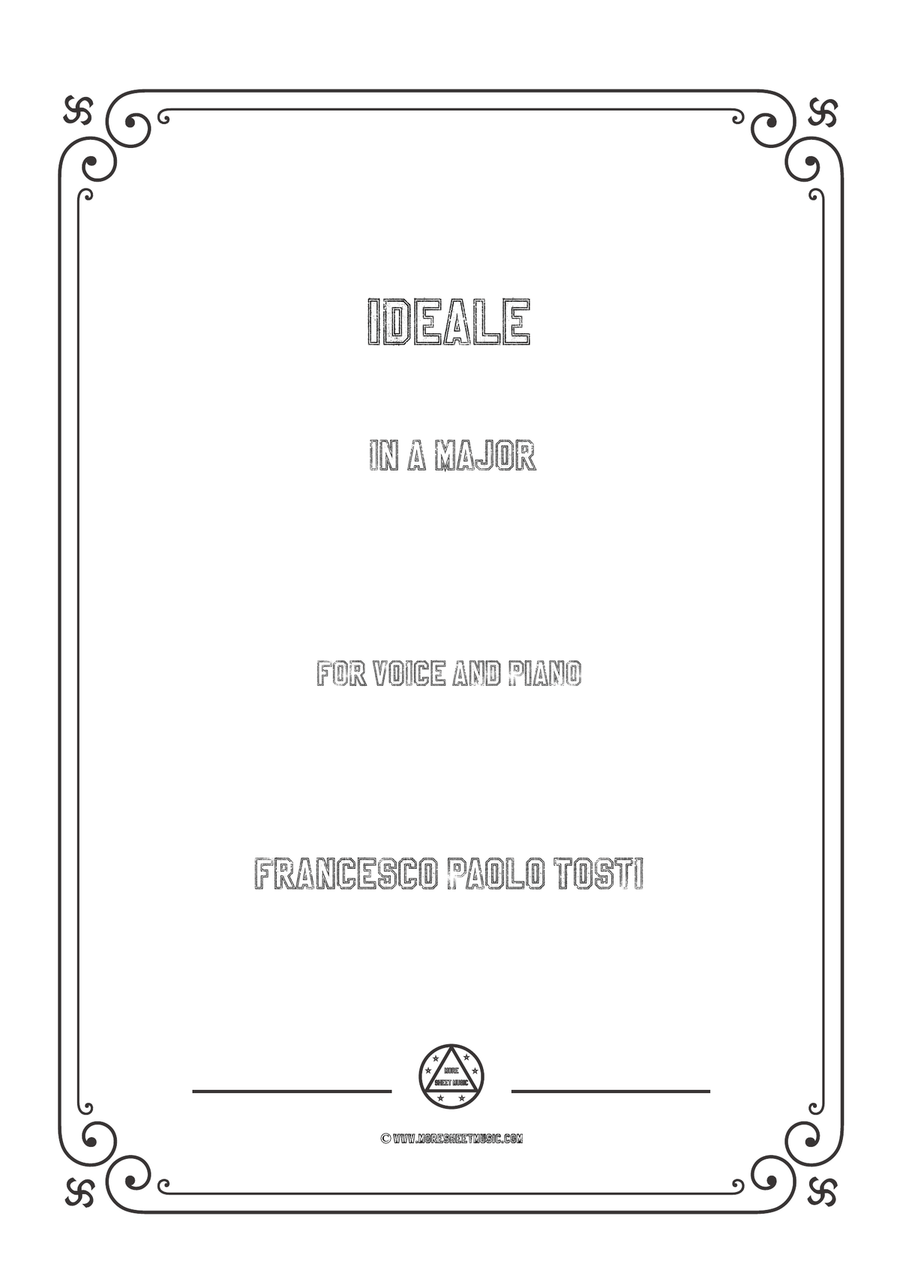 Tosti-Ideale in A Major,for Voice and Piano