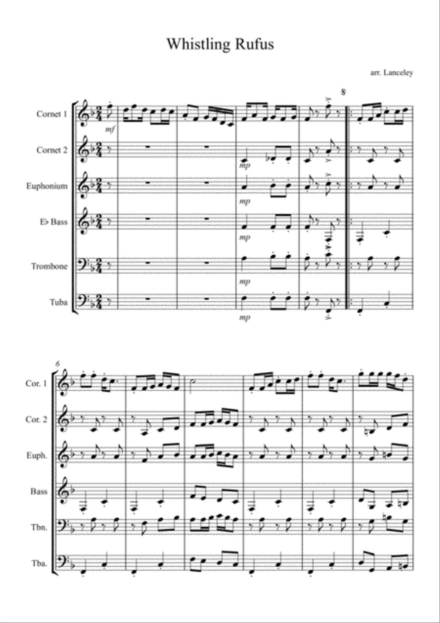 Whistling Rufus Brass Ensemble scores gallery preview page 1