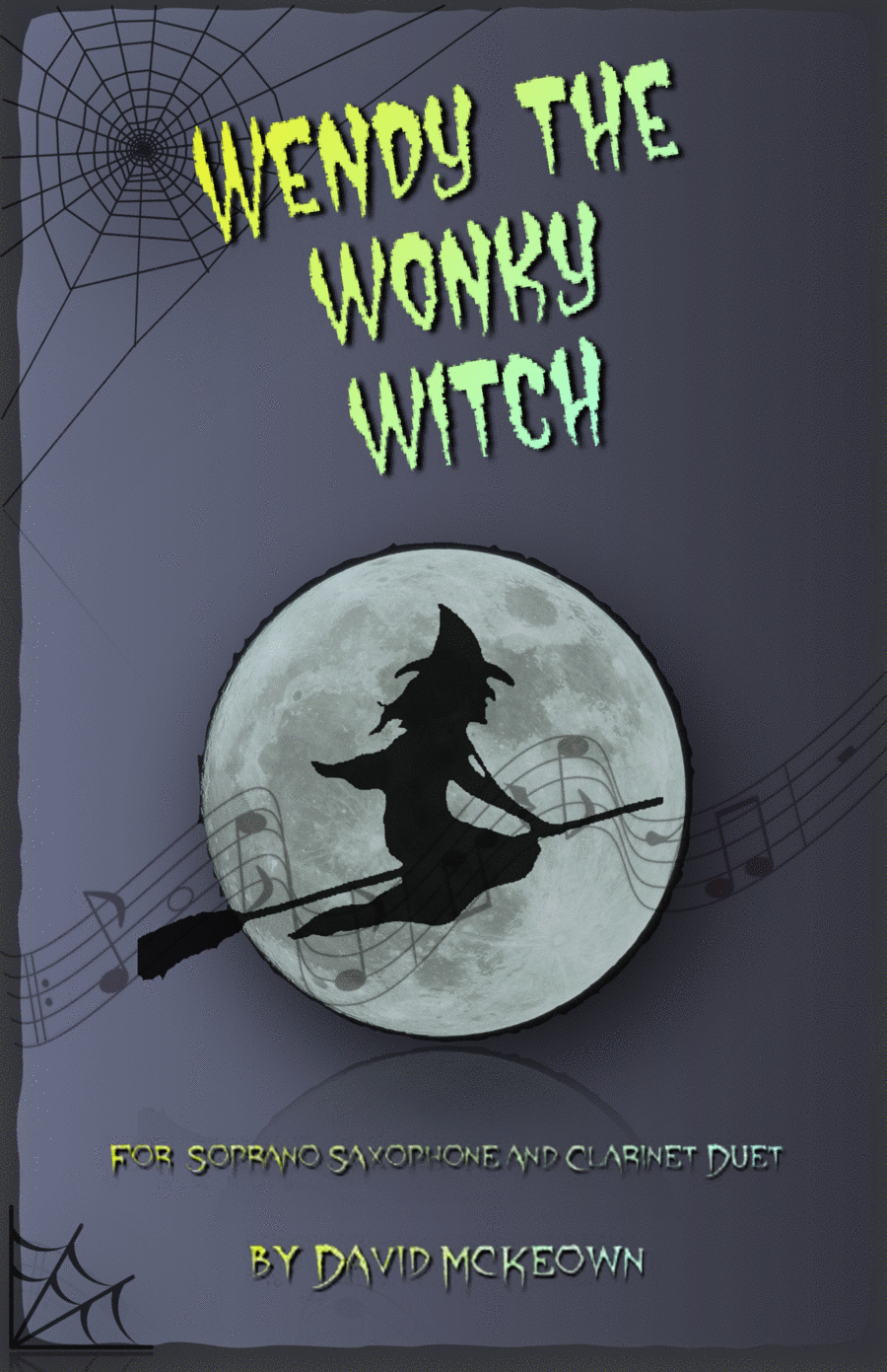 Wendy the Wonky Witch, Halloween Duet for Soprano Saxophone and Clarinet Woodwind Duet scores gallery preview page 1