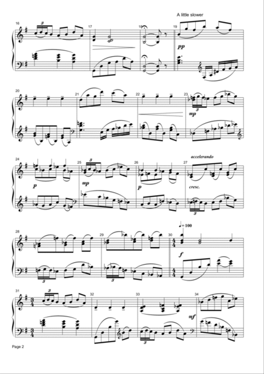 Rhapsody in G Major for Solo Piano Piano Solo scores gallery preview page 2