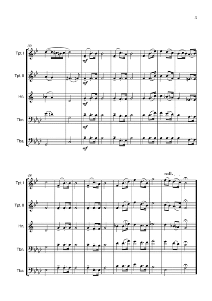 Bridal Chorus Bridal Chorus Brass Quintet scores gallery preview page 3