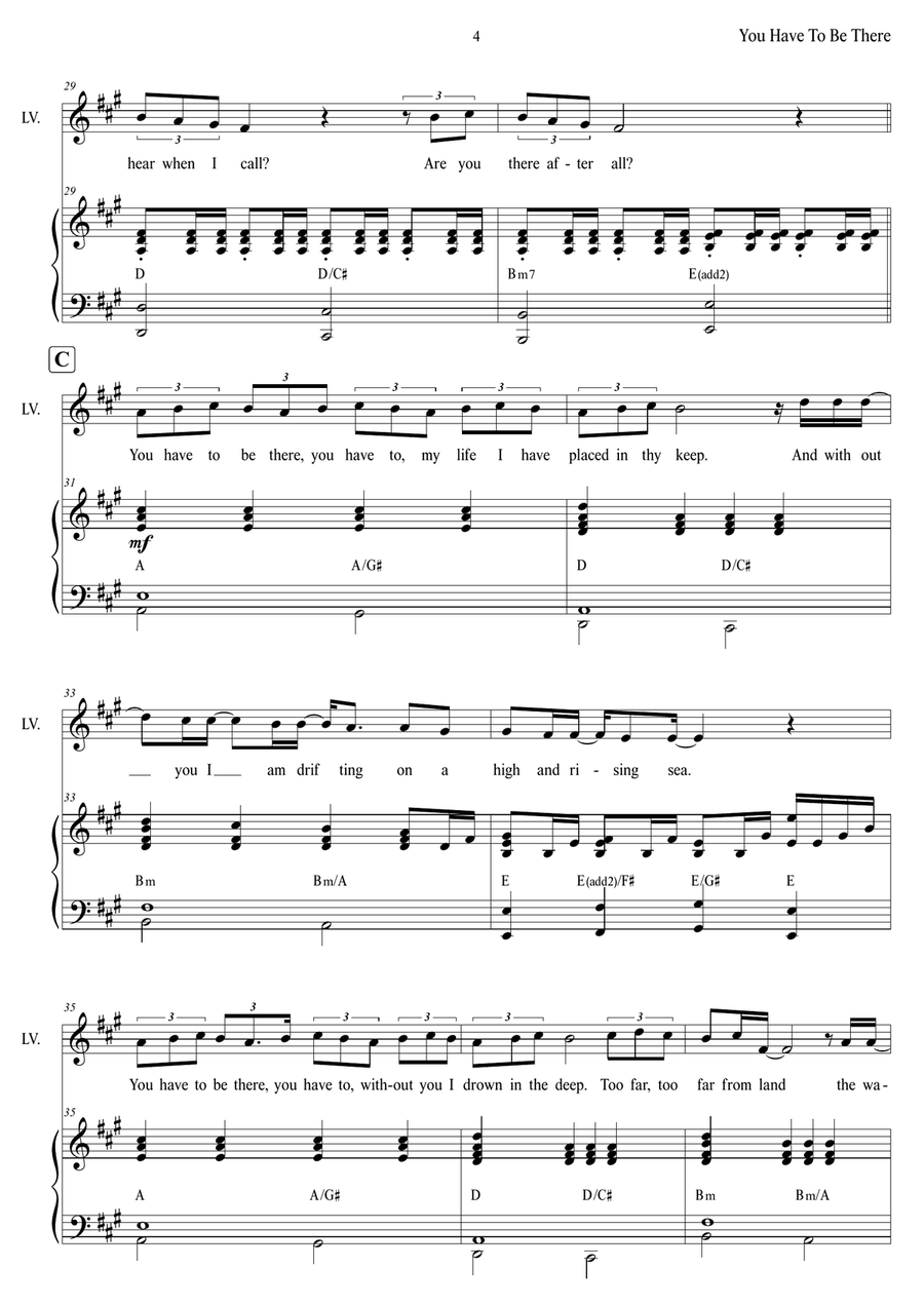 You Have To Be There Piano, Vocal scores gallery preview page 4