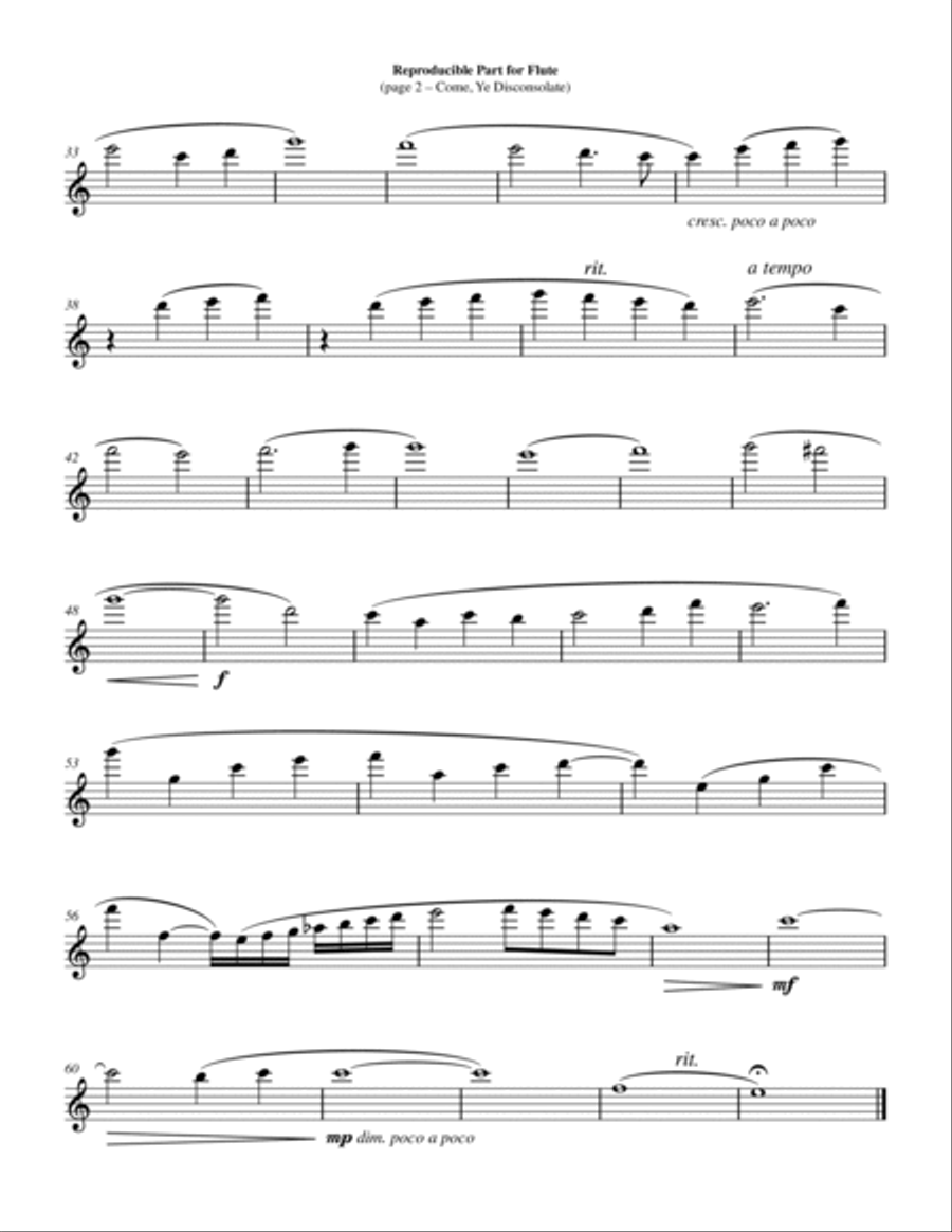 Come, Ye Disconsolate (Downloadable Chamber Orchestra Parts) Chamber Orchestra scores gallery preview page 3
