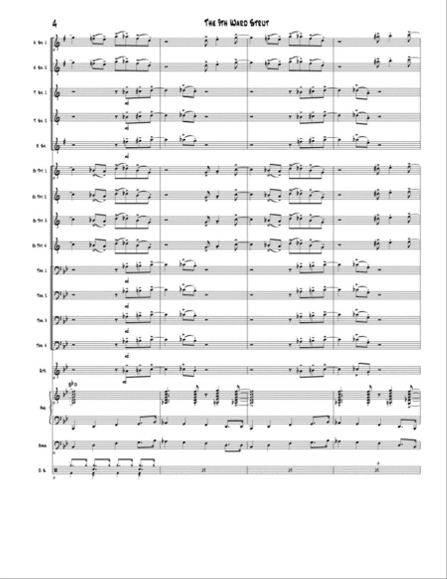 The 9th Ward Strut Jazz Ensemble scores gallery preview page 4